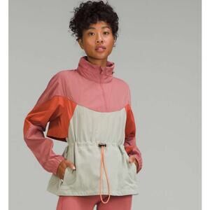 Lululemon Evergreen Anorak Pink Taupe/Pink Blossom/ tan / packable / size 12